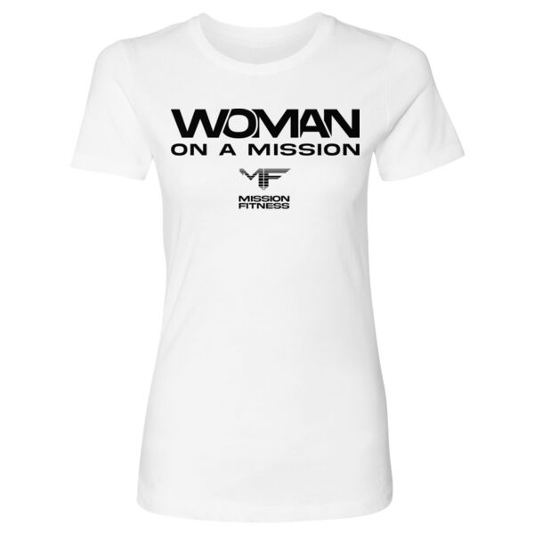 WOMAN ON A MISSION - WOMEN'S FITTED T-SHIRT - $W7N2RB$ Thumbnail